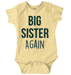 Big Sister Again Romper Bodysuit-Direct To Garment Print-Brisco Baby