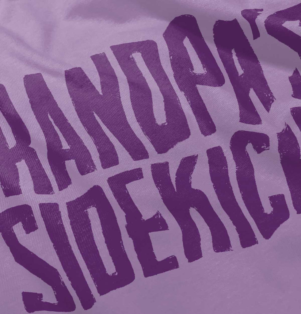 Grandpa's Sidekick Toddler Ruffled Trim T-Shirt-Direct To Garment Print-Brisco Baby