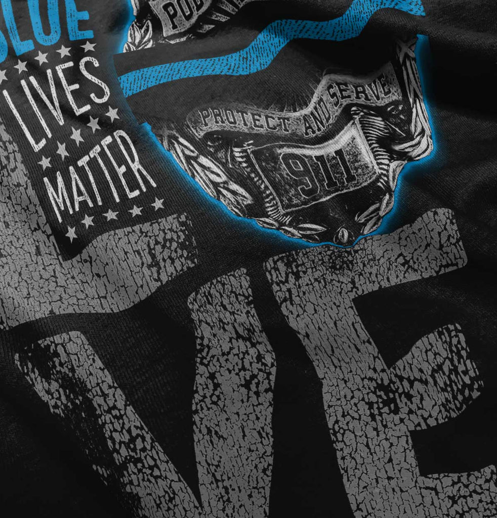 Police Love Infant Toddler T Shirt-Direct To Garment Print-Brisco Baby