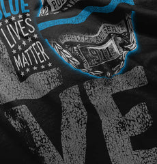 Police Love Infant Toddler T Shirt-Direct To Garment Print-Brisco Baby