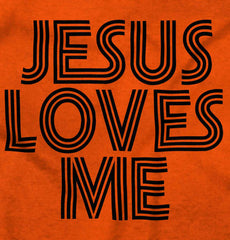 Christ Loves Me Romper Bodysuit-Direct To Garment Print-Brisco Baby