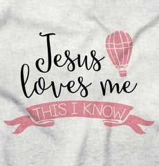 Jesus Christ Loves Me Romper Bodysuit-Direct To Garment Print-Brisco Baby