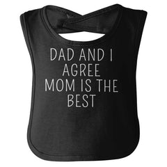 Mom Is Best Infant Baby Bib-Direct To Garment Print-Brisco Baby