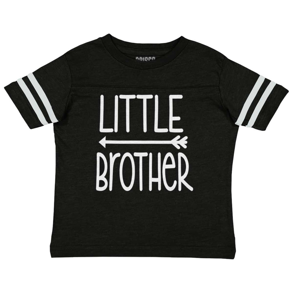Little Brother Toddler Football Jersey Tee-Direct To Garment Print-Brisco Baby