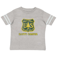 Happy Camper Toddler Football Jersey Tee-Direct To Garment Print-Brisco Baby
