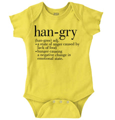 Hangry Definition Romper Bodysuit-Direct To Garment Print-Brisco Baby