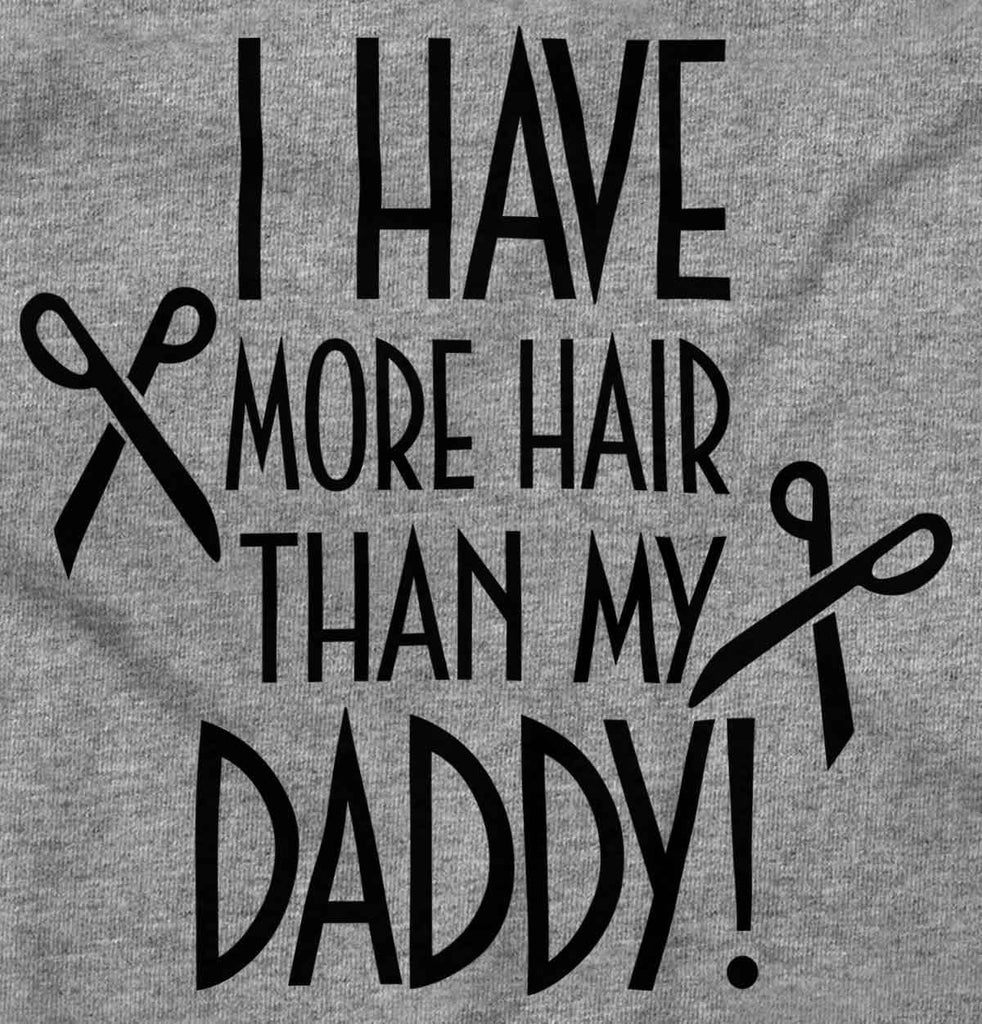 More Hair Than Daddy Romper Bodysuit-Direct To Garment Print-Brisco Baby