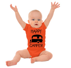 Happy Camper Romper Bodysuit-Direct To Garment Print-Brisco Baby