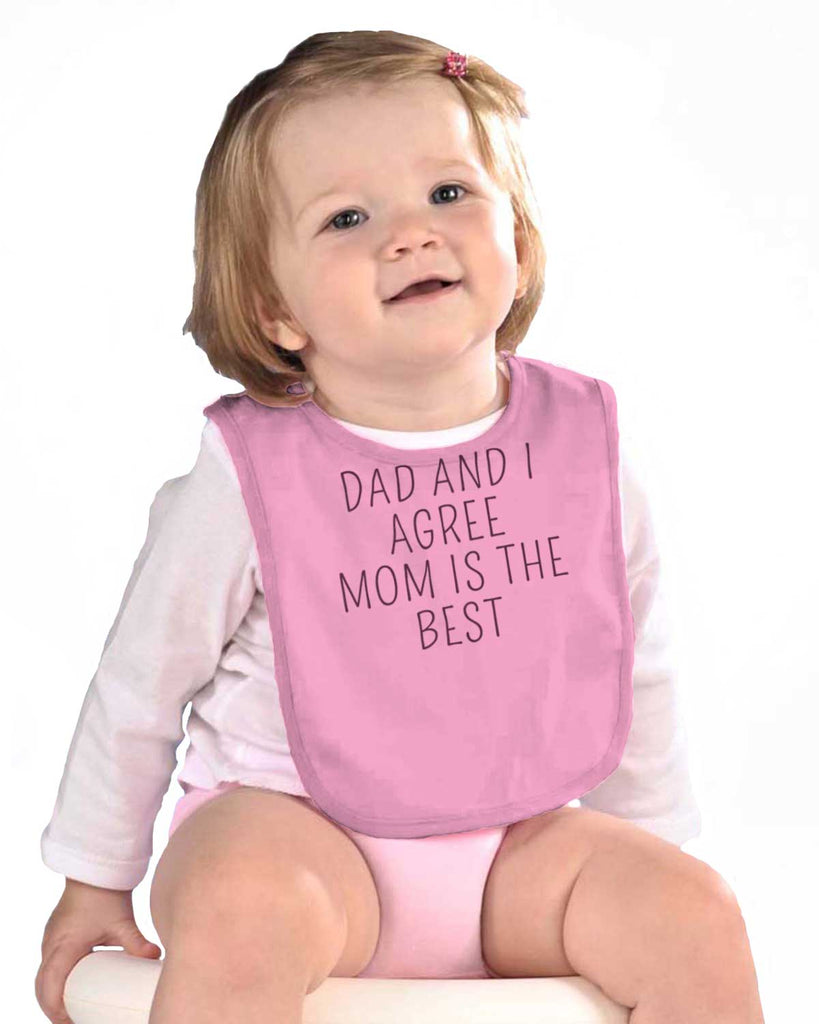 Mom Is Best Infant Baby Bib-Direct To Garment Print-Brisco Baby
