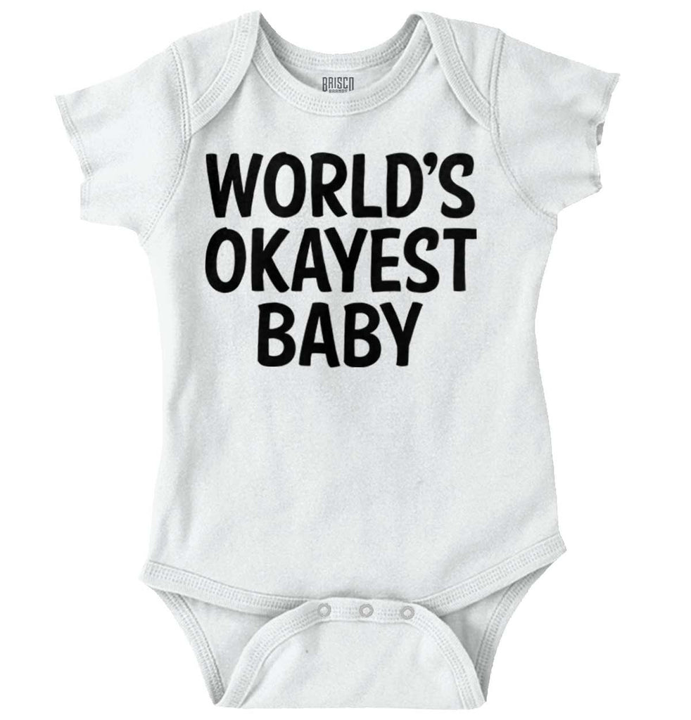Okayest Baby Romper Bodysuit-Direct To Garment Print-Brisco Baby