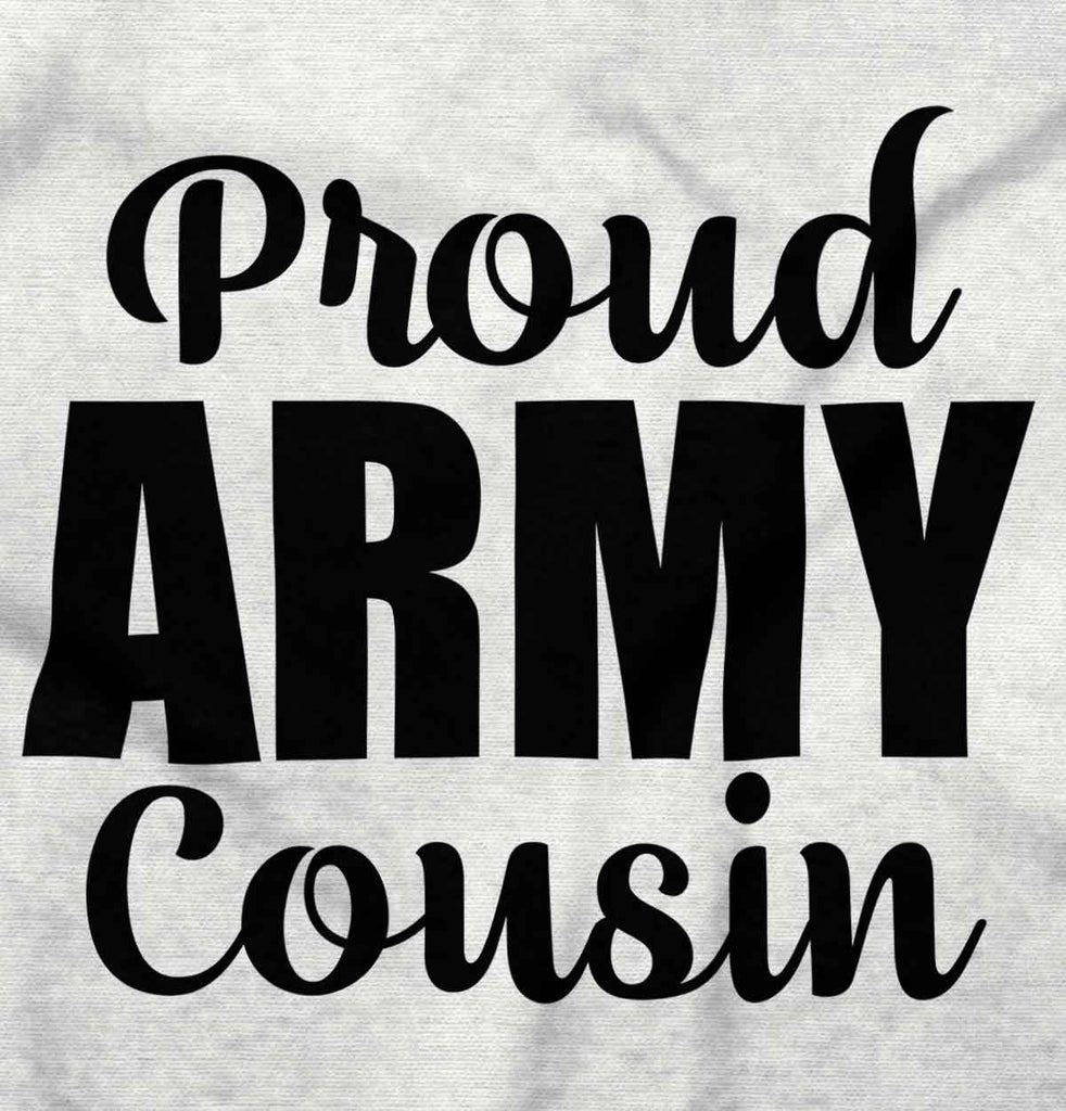 Proud Army Cousin Romper Bodysuit-Direct To Garment Print-Brisco Baby
