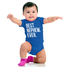 Best Nephew Ever Romper Bodysuit-Direct To Garment Print-Brisco Baby