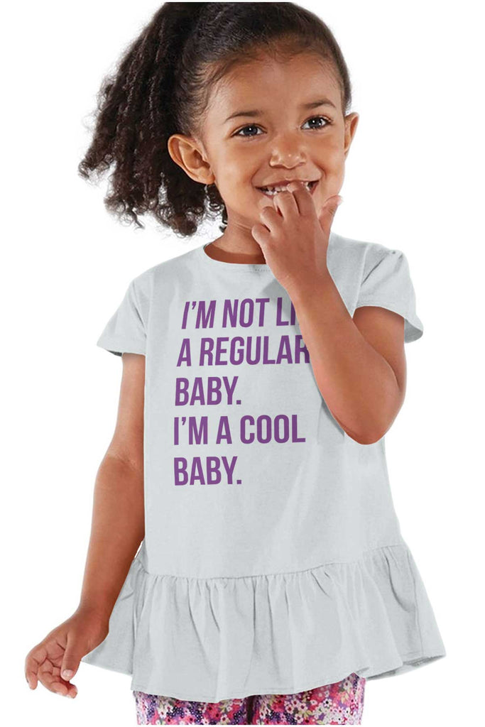 Cool Baby Toddler Ruffle Bottom Tee-Direct To Garment Print-Brisco Baby