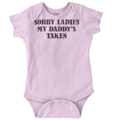 Daddy's Taken Romper Bodysuit-Direct To Garment Print-Brisco Baby