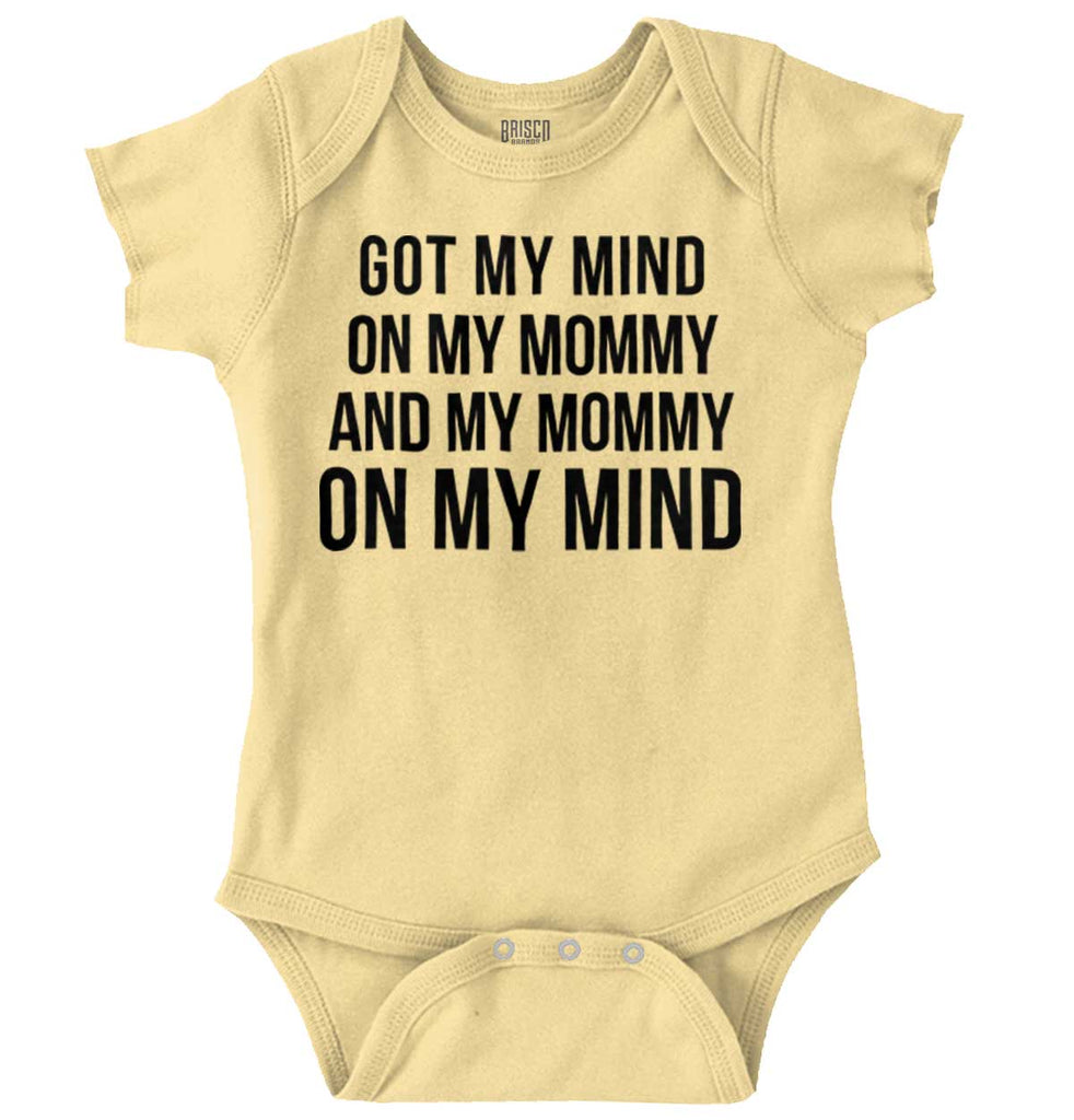 Mind On Mommy Romper Bodysuit-Direct To Garment Print-Brisco Baby
