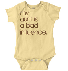 Bad Influence Romper Bodysuit-Direct To Garment Print-Brisco Baby