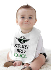 Story Bro Cool Infant Baby Bib-Direct To Garment Print-Brisco Baby