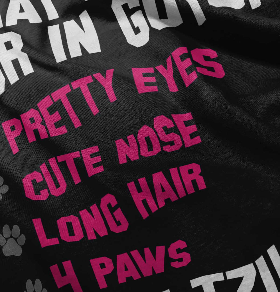 Shih Tzu Checklist Romper Bodysuit-Direct To Garment Print-Brisco Baby