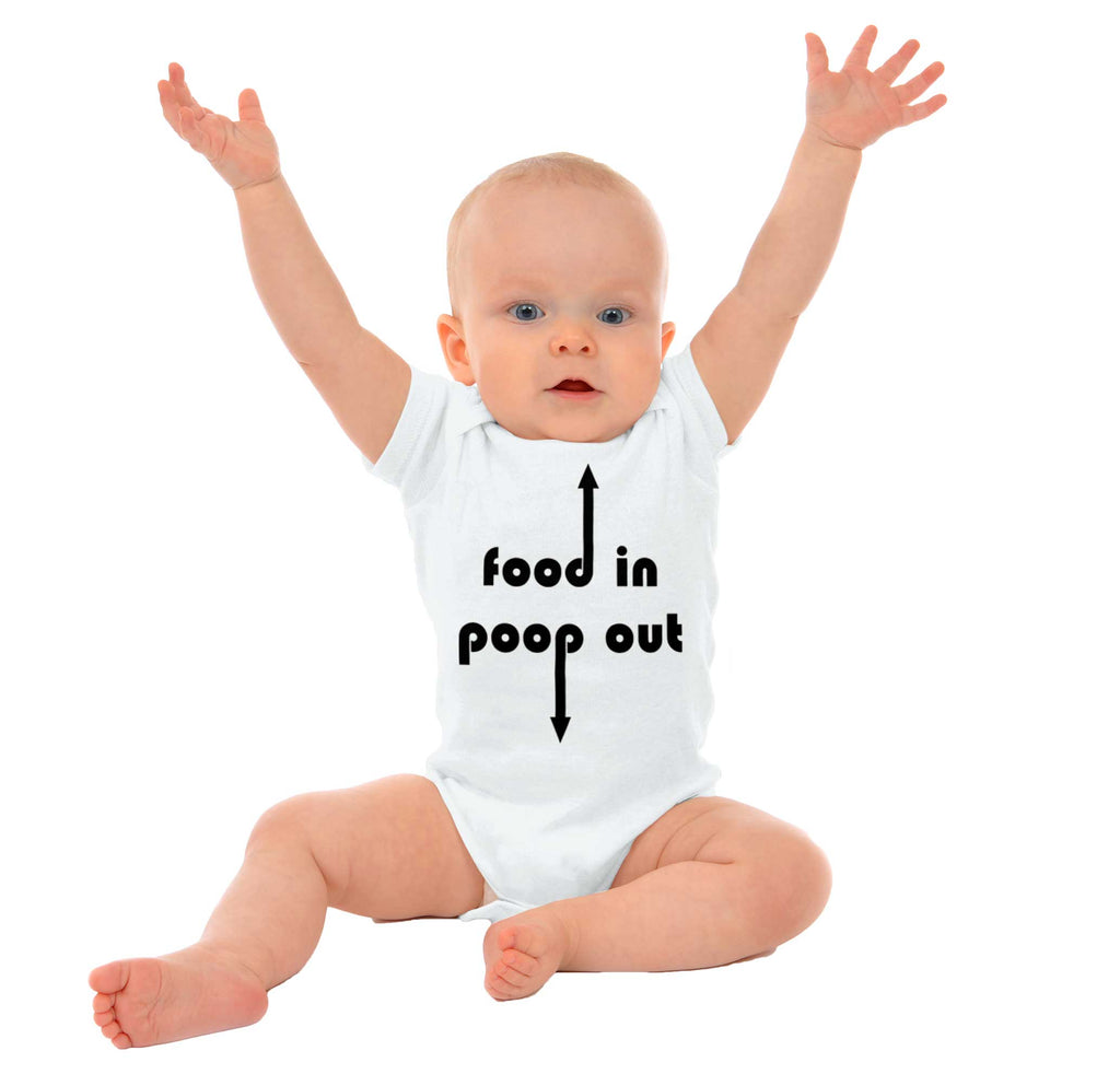 Poop out Romper Bodysuit-Direct To Garment Print-Brisco Baby