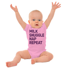 Milk Snuggle Nap Romper Bodysuit-Direct To Garment Print-Brisco Baby