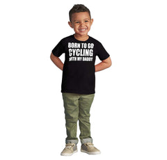 Cycling With Daddy Infant Toddler T Shirt-Direct To Garment Print-Brisco Baby