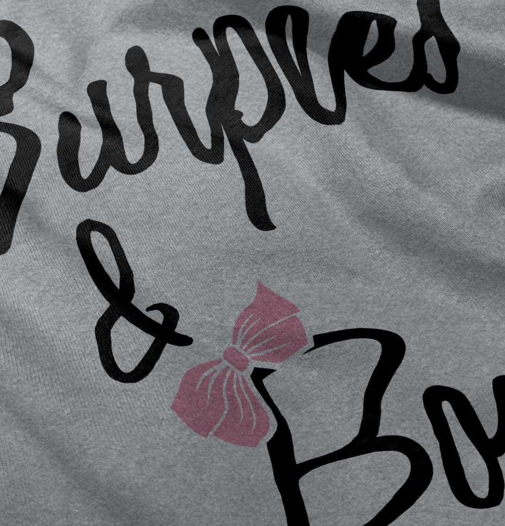 Burpees and Bows Solid Baby Pajama Top-Direct To Garment Print-Brisco Baby