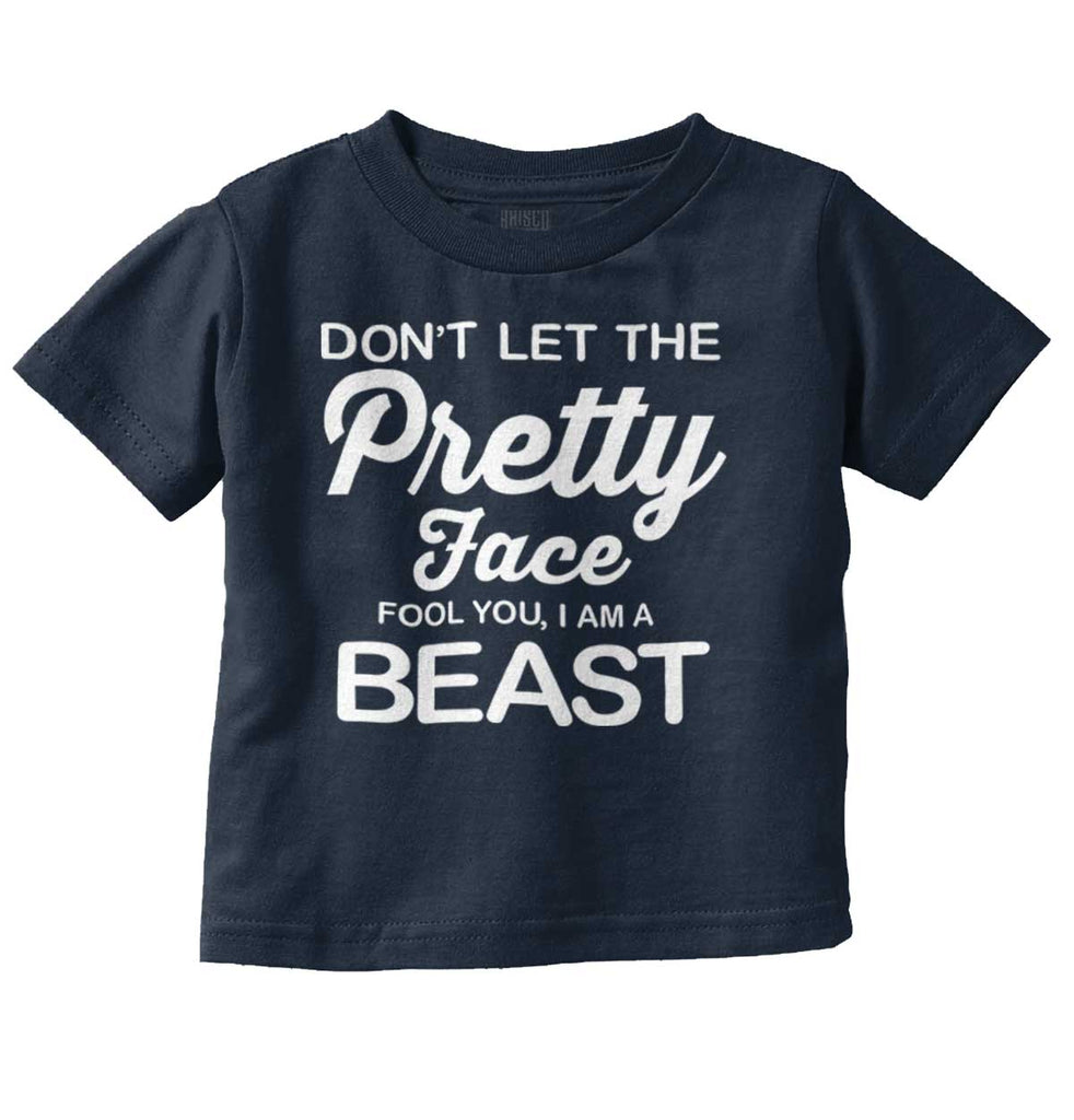 Pretty Face Infant Toddler T Shirt-Direct To Garment Print-Brisco Baby