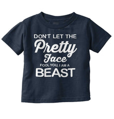 Pretty Face Infant Toddler T Shirt-Direct To Garment Print-Brisco Baby