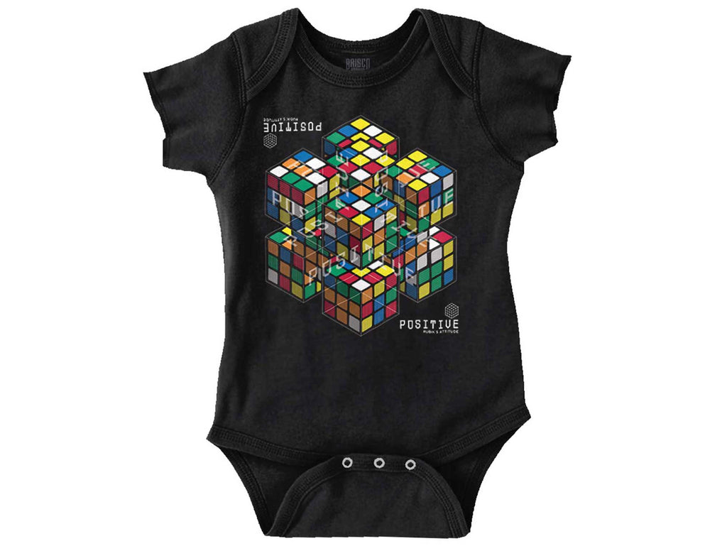 Positive Cube Romper Bodysuit-Direct To Garment Print-Brisco Baby
