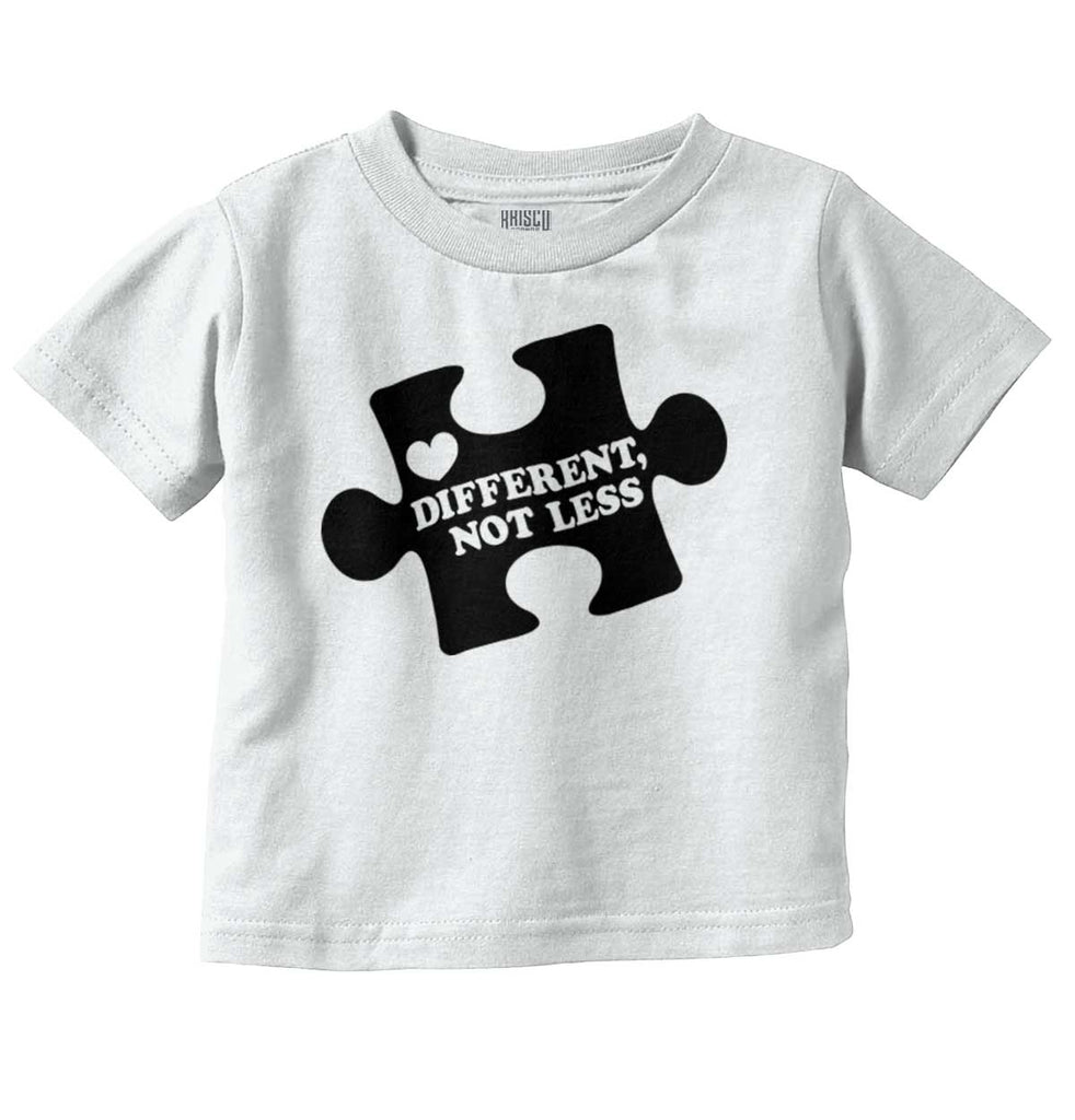 Different Not Less Infant Toddler T Shirt-Direct To Garment Print-Brisco Baby