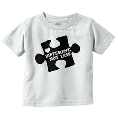 Different Not Less Infant Toddler T Shirt-Direct To Garment Print-Brisco Baby