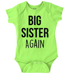 Big Sister Again Romper Bodysuit-Direct To Garment Print-Brisco Baby