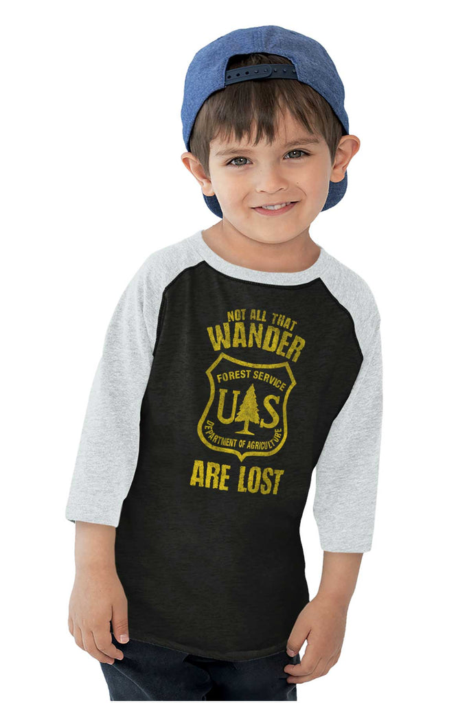 No All Who Wander Toddler Baseball-Direct To Garment Print-Brisco Baby