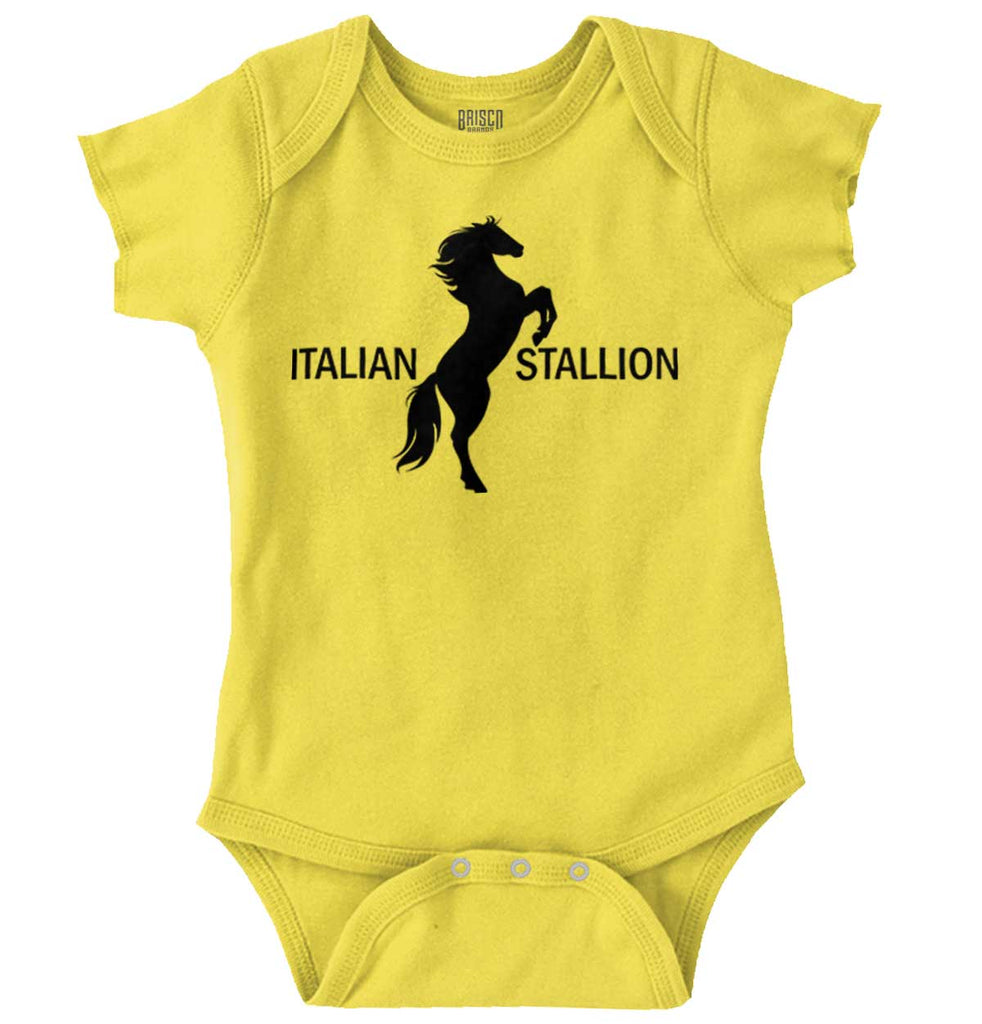 Italian Stallion Romper Bodysuit-Direct To Garment Print-Brisco Baby