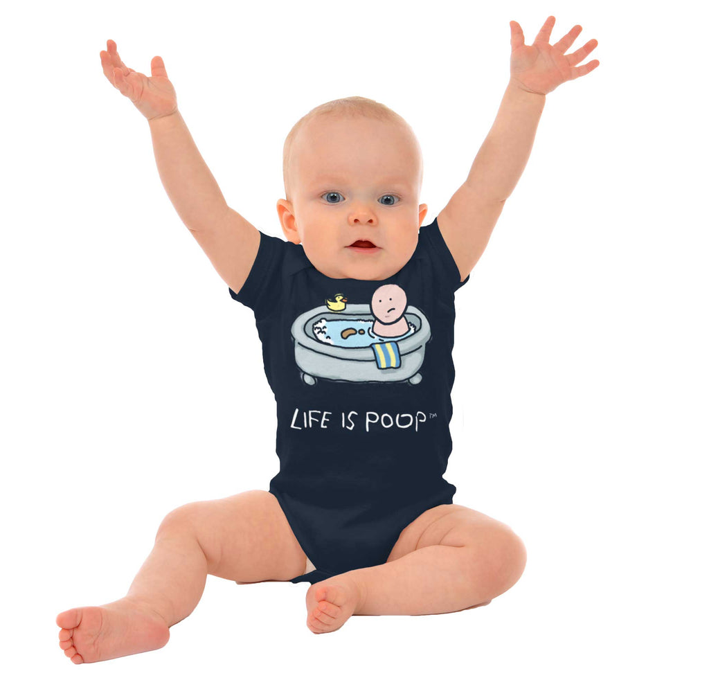 Poop in Bath Romper Bodysuit-Direct To Garment Print-Brisco Baby