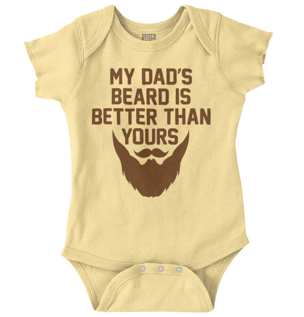 Dad's Beard Romper Bodysuit-Direct To Garment Print-Brisco Baby