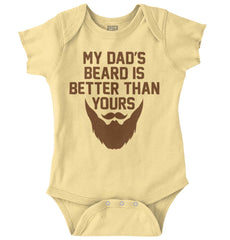 Dad's Beard Romper Bodysuit-Direct To Garment Print-Brisco Baby