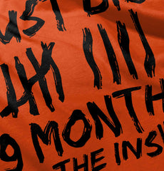 9 Months Inside Infant Toddler T Shirt-Direct To Garment Print-Brisco Baby