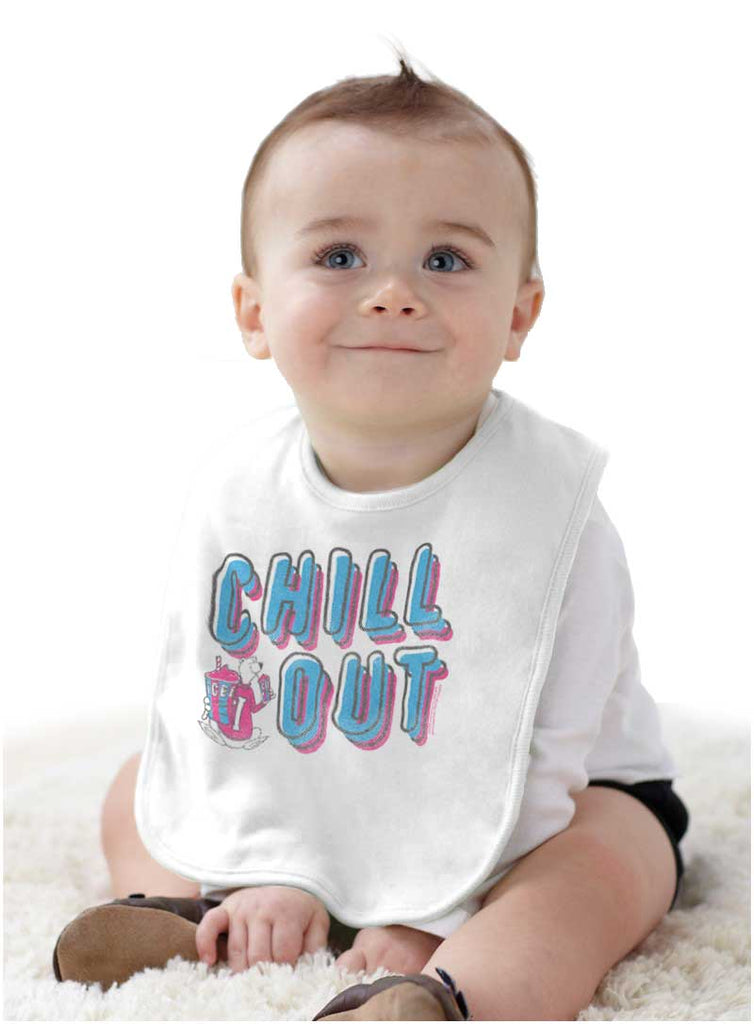 Retro Chill Infant Baby Bib-Direct To Garment Print-Brisco Baby
