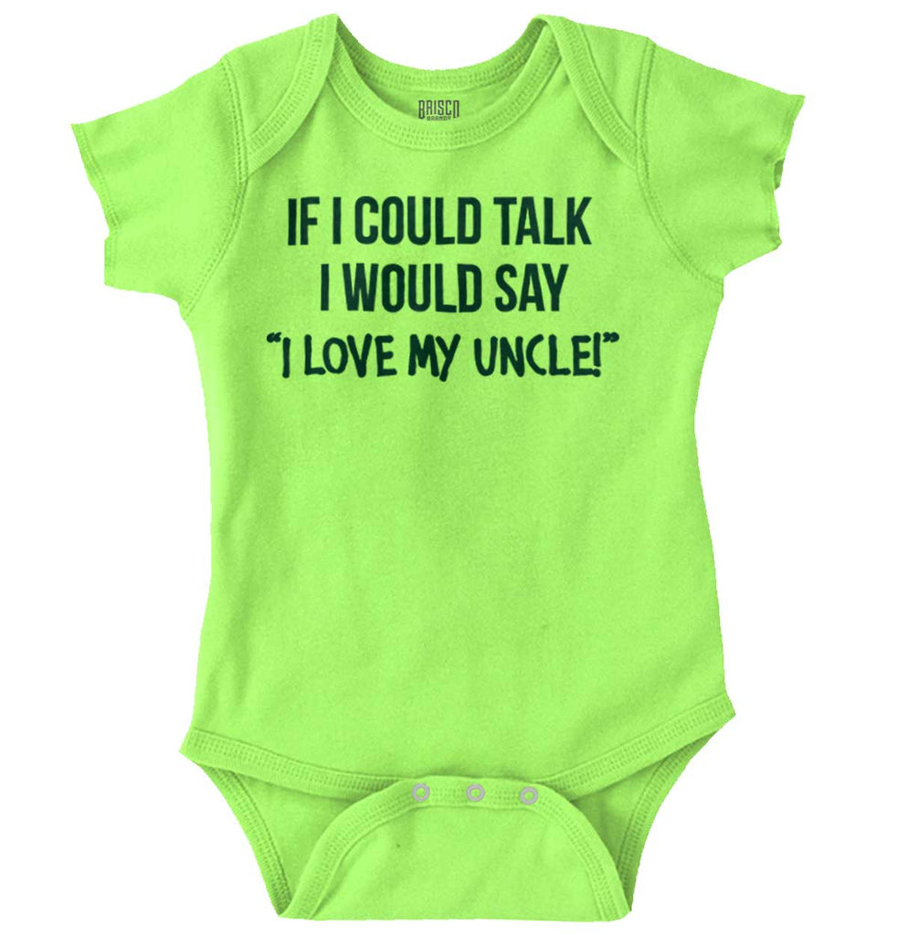 I Love My Uncle Toddler Romper Bodysuit-Direct To Garment Print-Brisco Baby
