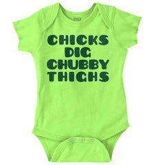 Chubby Thighs Romper Bodysuit-Direct To Garment Print-Brisco Baby
