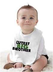 Cutest Big Brother Infant Baby Bib-Direct To Garment Print-Brisco Baby