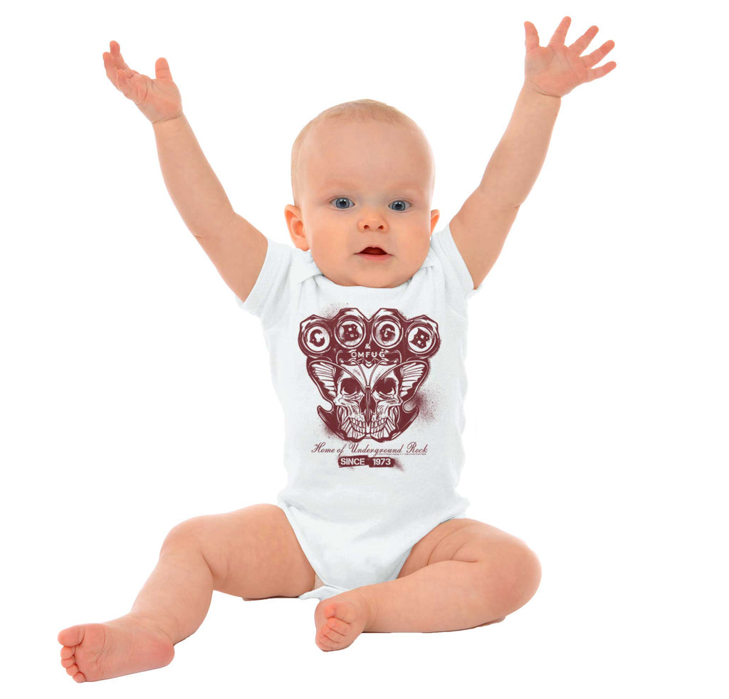 CBGB OMFUG Romper Bodysuit-Direct To Garment Print-Brisco Baby