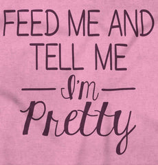 Tell Me I'm Pretty Infant Baby Bib-Direct To Garment Print-Brisco Baby