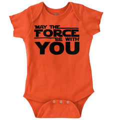 Force Be With You Romper Bodysuit-Direct To Garment Print-Brisco Baby