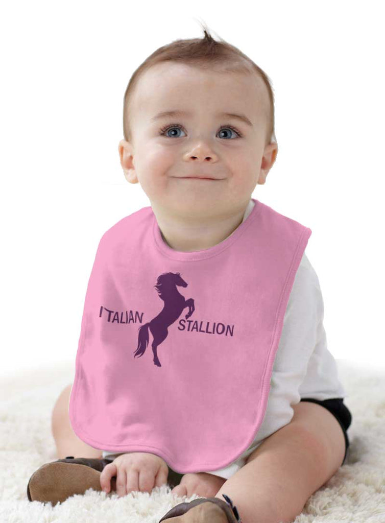Italian Stallion Infant Baby Bib-Direct To Garment Print-Brisco Baby