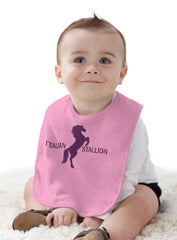 Italian Stallion Infant Baby Bib-Direct To Garment Print-Brisco Baby