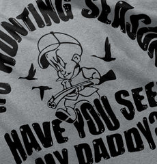 Where is Dad Hunting Romper Bodysuit-Direct To Garment Print-Brisco Baby