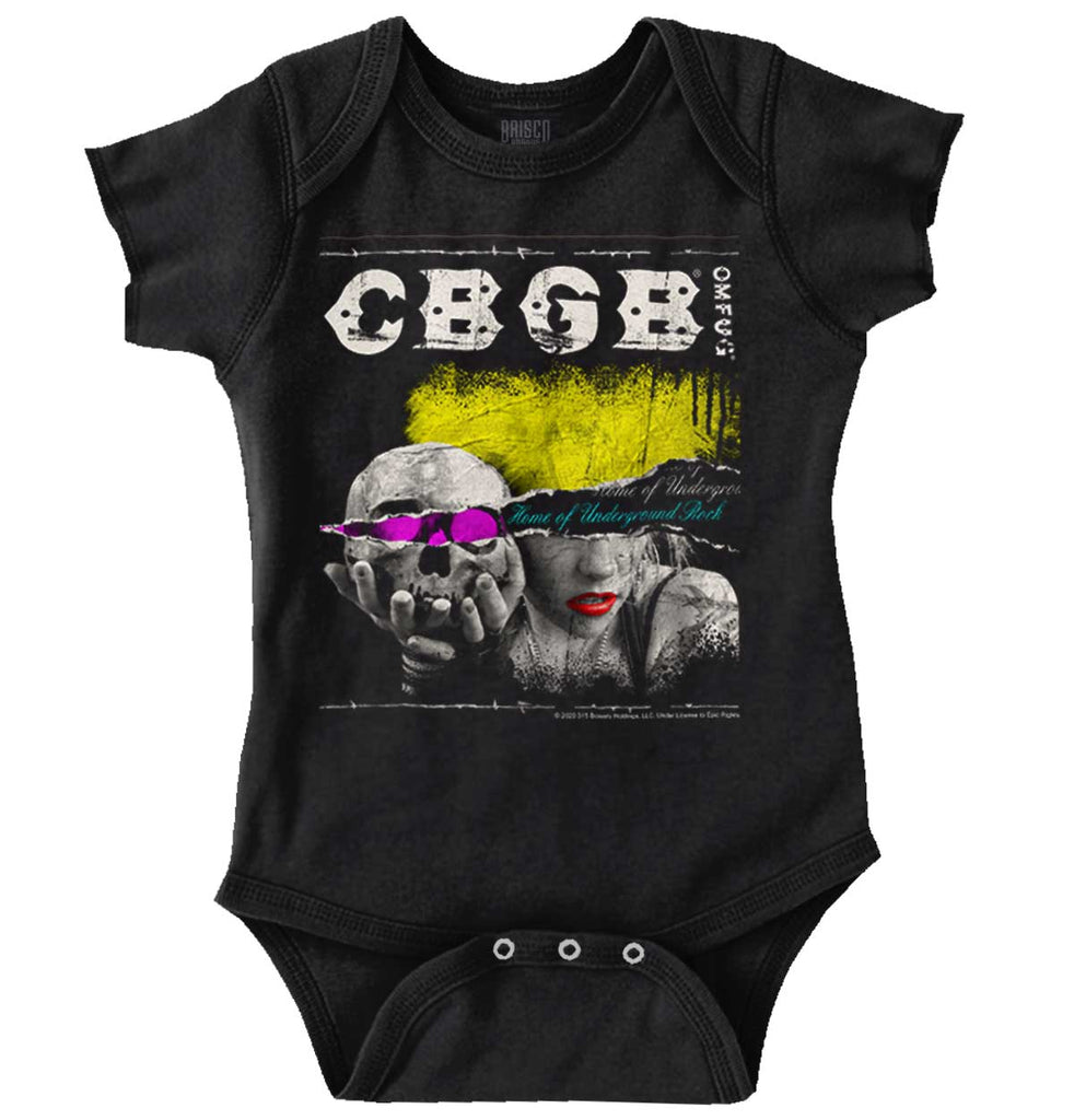 CBGB Underground Romper Bodysuit-Direct To Garment Print-Brisco Baby