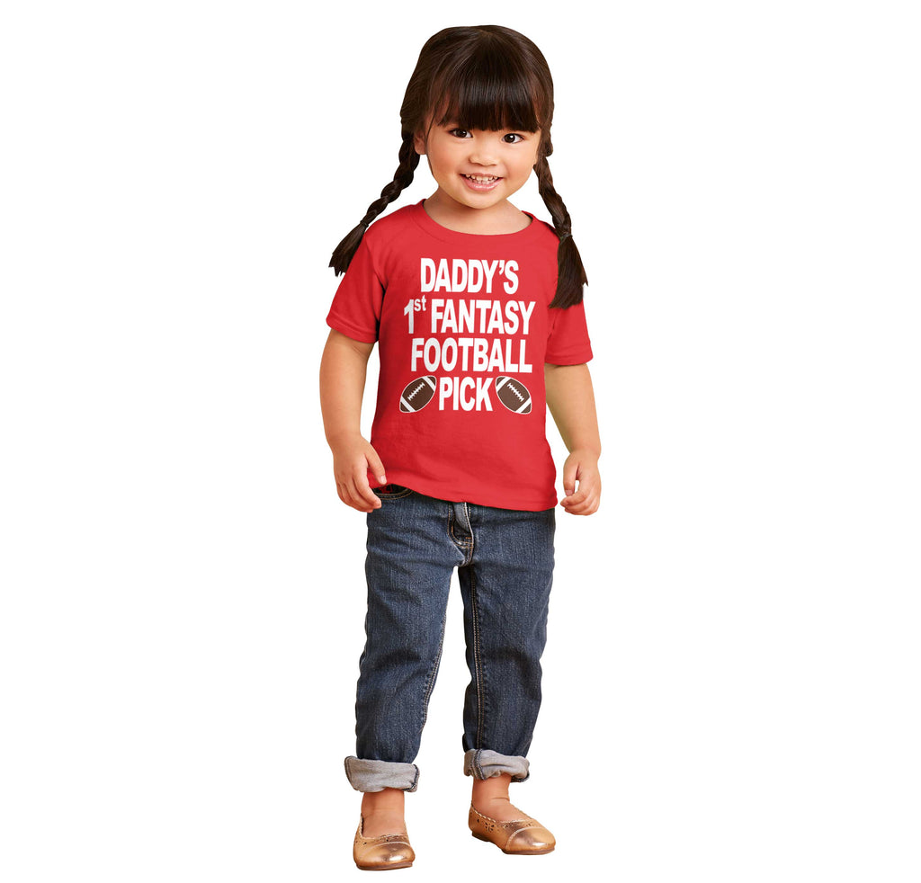 Fantasy Football Pick Infant Toddler T Shirt-Direct To Garment Print-Brisco Baby